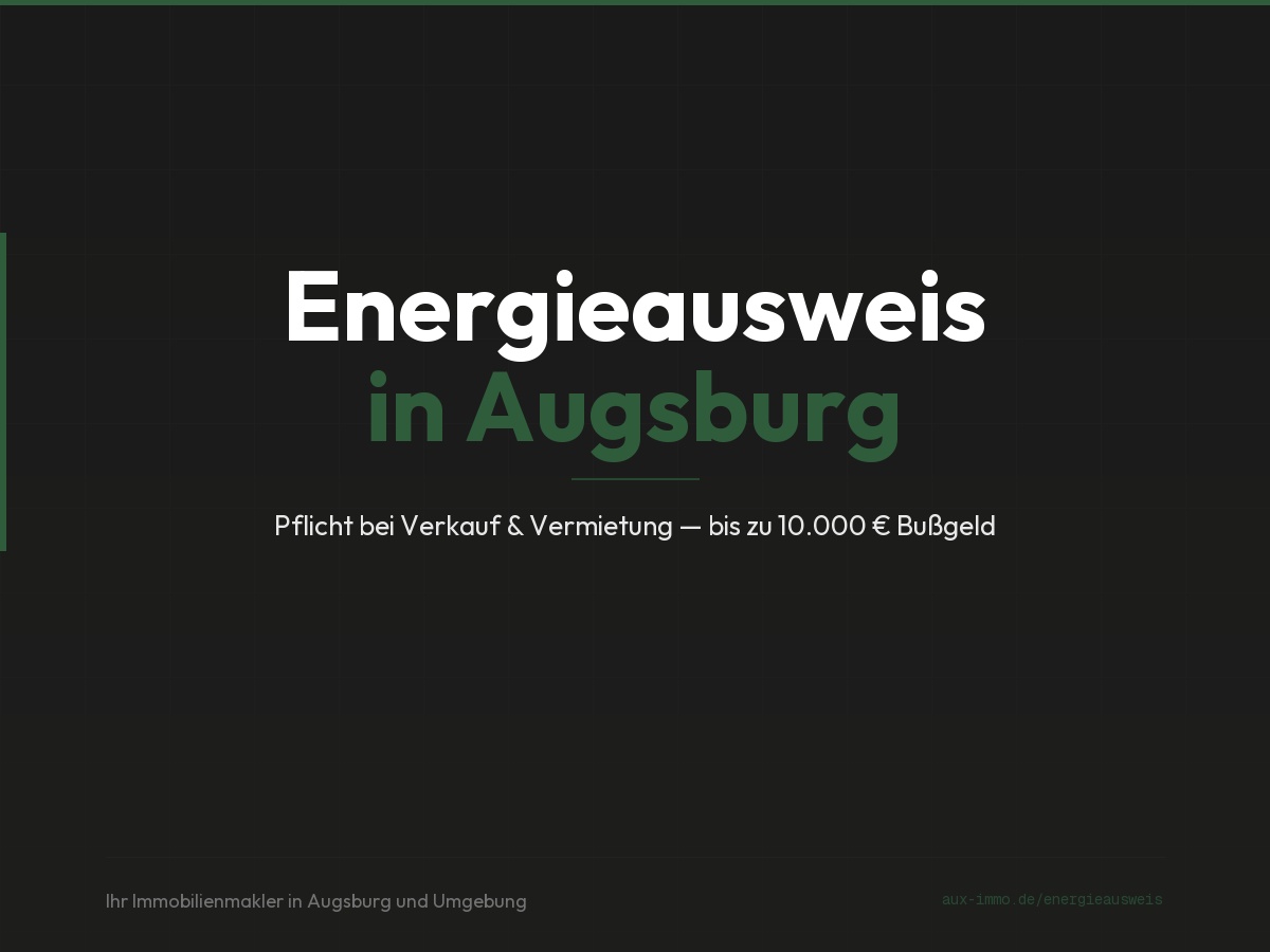 Energieausweis Augsburg — Bedarfs- & Verbrauchsausweis erklärt